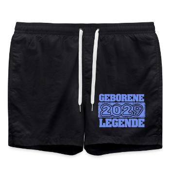 2029 - Badeshorts - Schwarz - Vorne - AI Model Male 185 light (185cm)