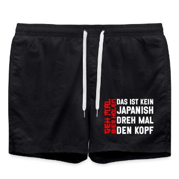 Go get beer Funny beer Drinking joy - Swim Trunks - black - Front - AI Model Male 185 light (185cm)