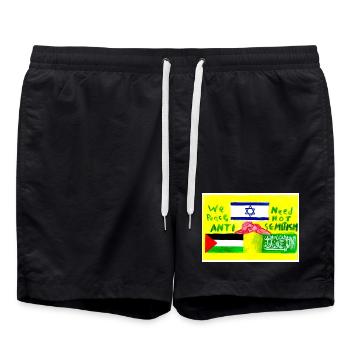 Nous avons un accord pour Gaza ! - Short de bain - noir - Devant - AI Model Male 185 light (185cm)