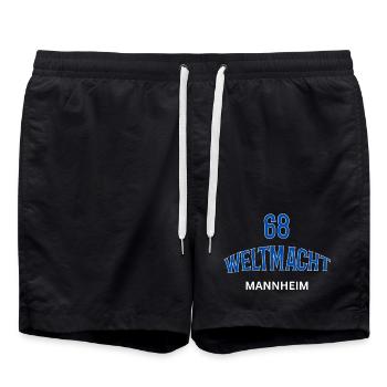 68 Mannheim en tant que puissance mondiale - Short de bain - noir - Devant - AI Model Male 185 light (185cm)