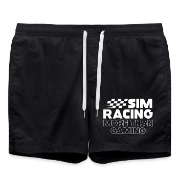 Sim Racing: More Than Gaming - Swim Trunks - black - Front - AI Model Male 185 light (185cm)