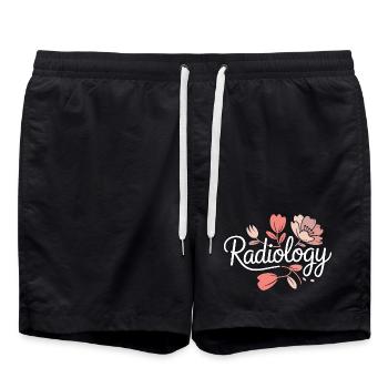 RadFlora Radiology Flowers - Swim Trunks - black - Front - AI Model Male 185 light (185cm)