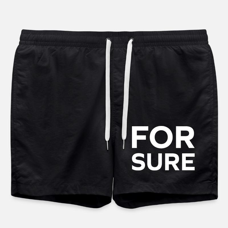 for sure - Swim Trunks - black