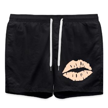 Silhouette des lèvres - Short de bain - noir - Devant - AI Model Male 185 light (185cm)