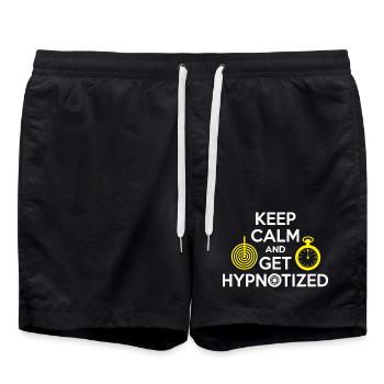 Hypnotist Keep Calm Get Hypnotized Clinical Pro  - Swim Trunks - black - Front - AI Model Male 185 light (185cm)