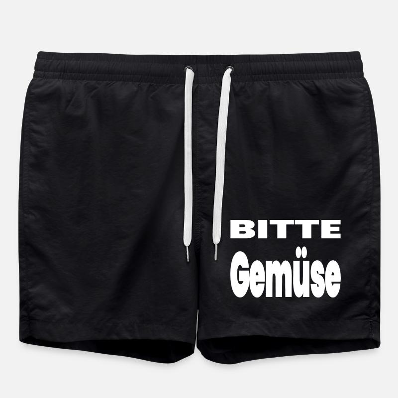 Gemüse - Badeshorts - Schwarz