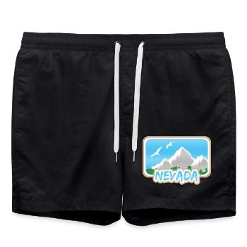 Berg Nevada - Badeshorts - Schwarz - Vorne - AI Model Male 185 light (185cm)
