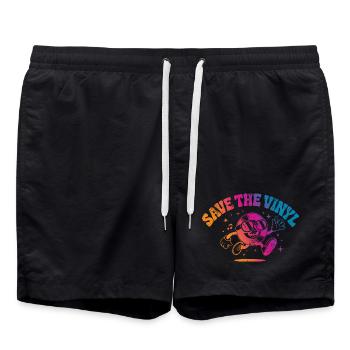 Save the Vinyl DJ Music - Swim Trunks - black - Front - AI Model Male 185 light (185cm)