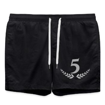 5 - Badeshorts - Schwarz - Vorne - AI Model Male 185 light (185cm)