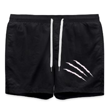 krallen_scars - Swim Trunks - black - Front - AI Model Male 185 light (185cm)