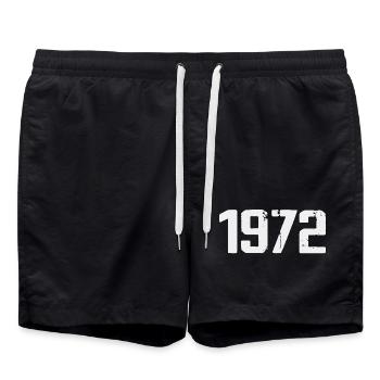 Legendär seit 1972 Vintage 1972 Retro 1972 - Badeshorts - Schwarz - Vorne - AI Model Male 185 light (185cm)