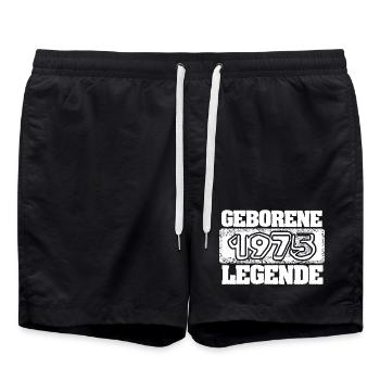 1975 - Badeshorts - Schwarz - Vorne - AI Model Male 185 light (185cm)