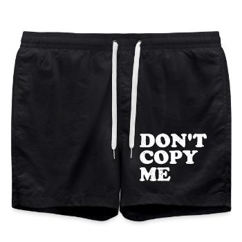 don't copy me - Swim Trunks - black - Front - AI Model Male 185 light (185cm)