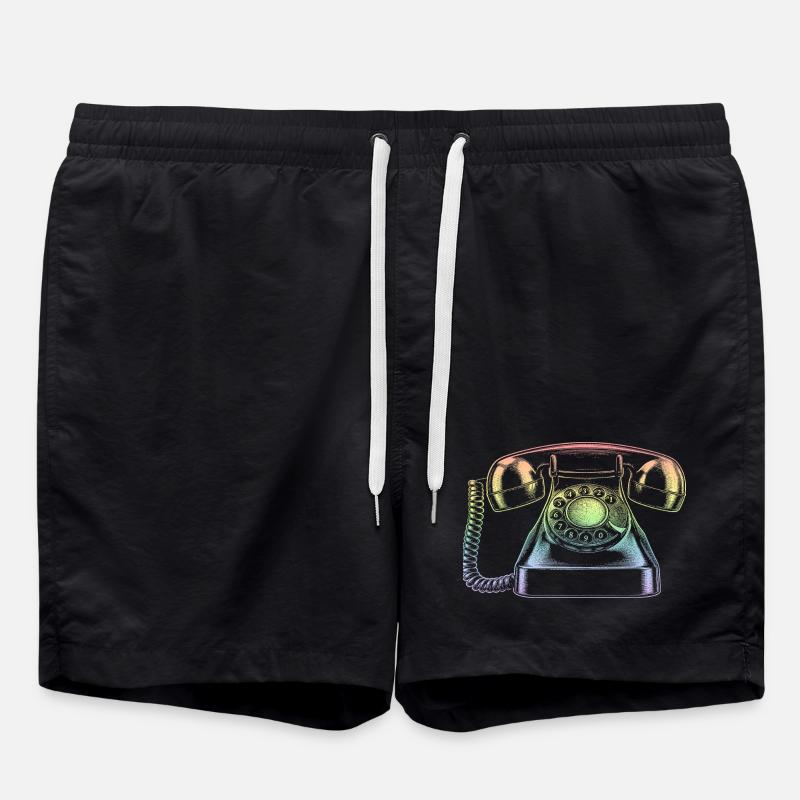 telephone - Swim Trunks - black