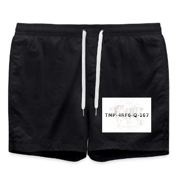 Global Geometric Map with Network - Swim Trunks - black - Front - AI Model Male 185 light (185cm)