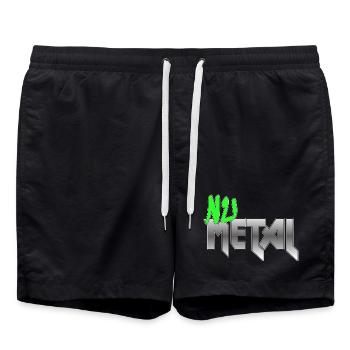 Nu Metal Green Fan Edition - Badeshorts - Schwarz - Vorne - AI Model Male 185 light (185cm)