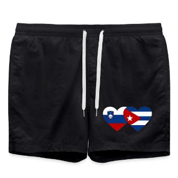 Slovénie Cuba Drapeau Coeur - Short de bain - noir - Devant - AI Model Male 185 light (185cm)