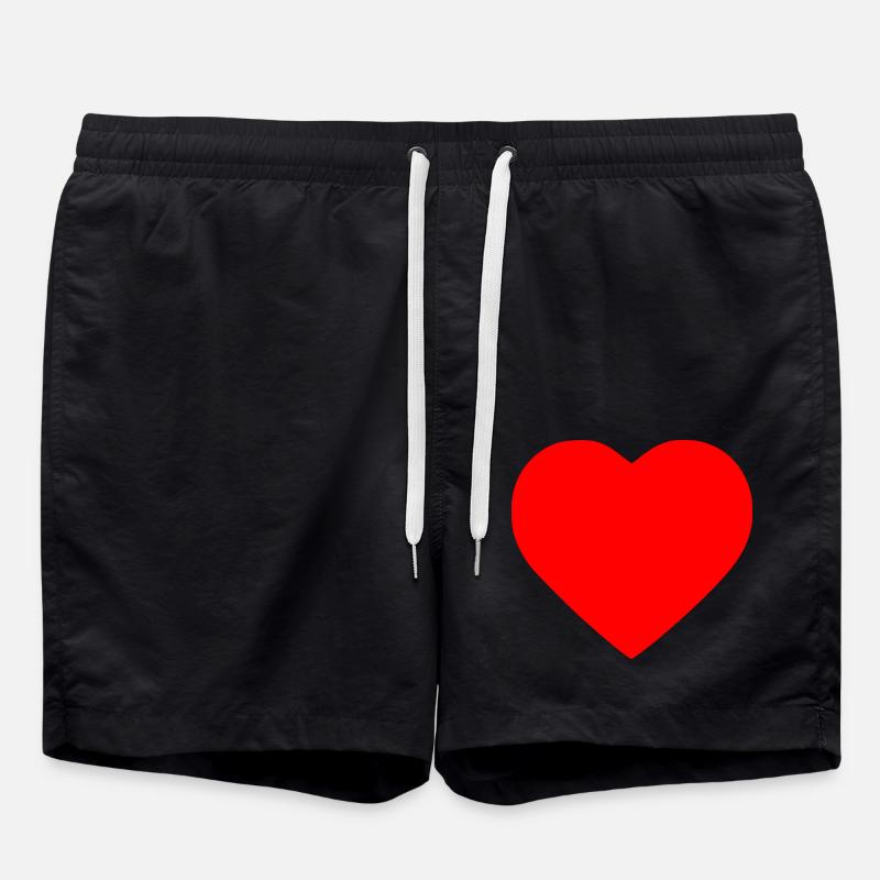 Heart - Swim Trunks - black