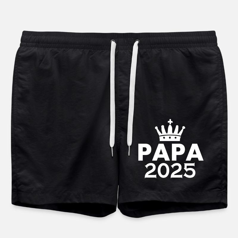 Papa 2025 - Short de bain - noir