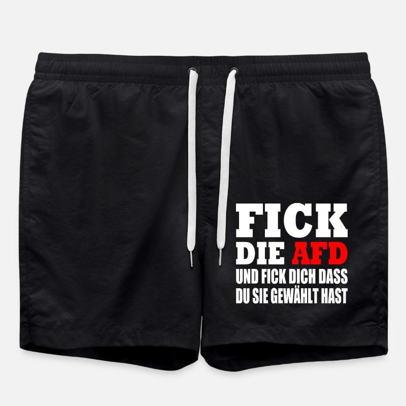 fick die afd - Badeshorts - Schwarz
