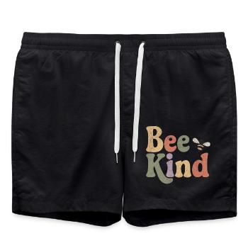 Bee Kind - Badeshorts - Schwarz - Vorne - AI Model Male 185 light (185cm)