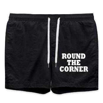 Round the corner - Short de bain - noir - Devant - AI Model Male 185 light (185cm)
