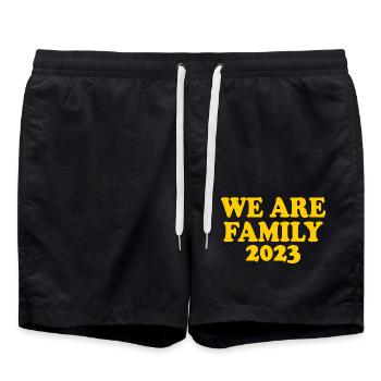 We are family 2023 - Short de bain - noir - Devant - AI Model Male 185 light (185cm)