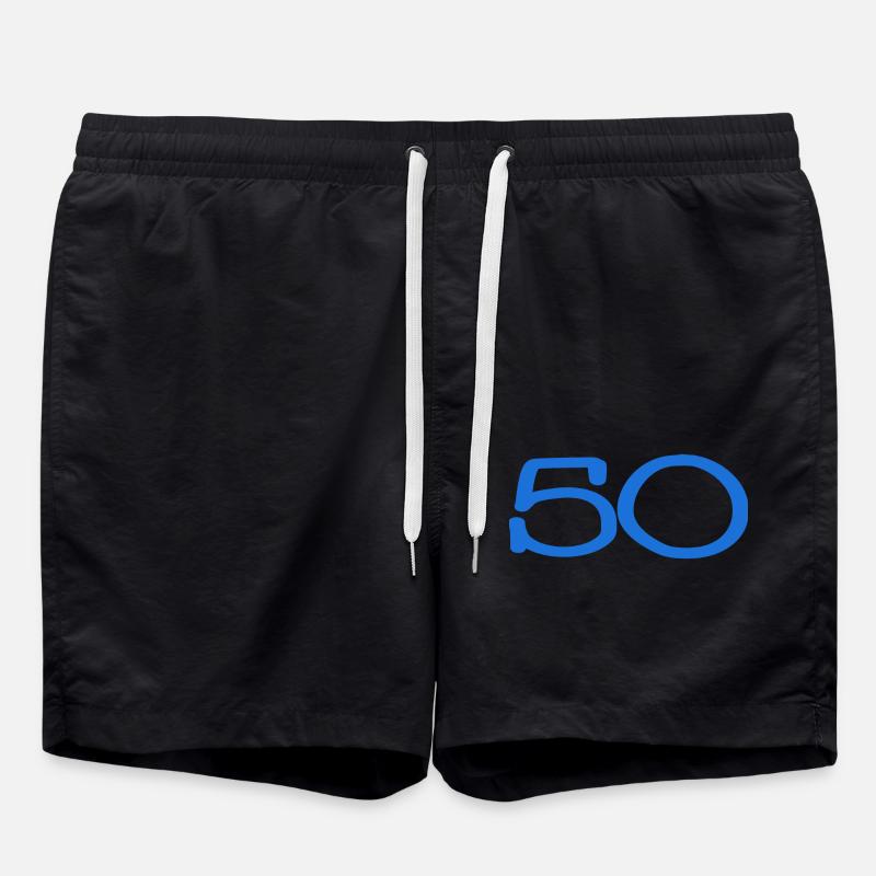 50. 50 ANS. 50e ANNIVERSAIRE. ANNIVERSAIRE 50 ANS. - Short de bain - noir