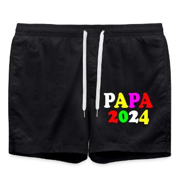 Papa 2024 - Swim Trunks - black - Front - AI Model Male 185 light (185cm)