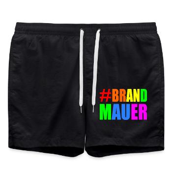 brandmauer - Badeshorts - Schwarz - Vorne - AI Model Male 185 light (185cm)