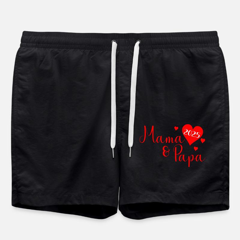 Maman et papa Rouge - Short de bain - noir