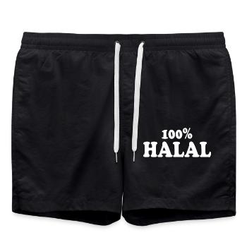 Halal - Badeshorts - Schwarz - Vorne - AI Model Male 185 light (185cm)