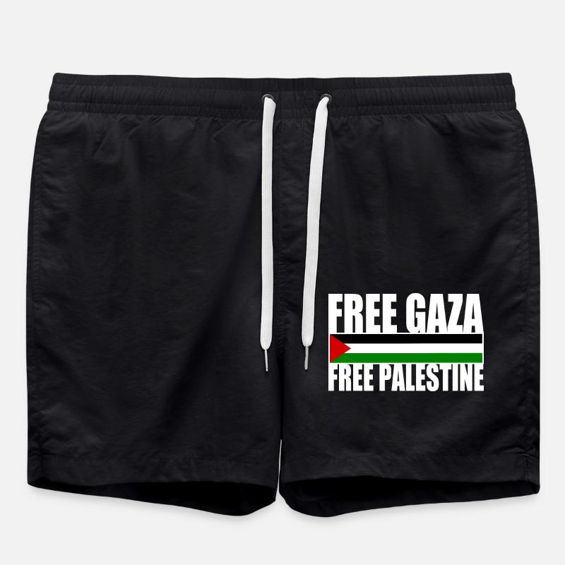 Free gaza free palestine - Swim Trunks - black