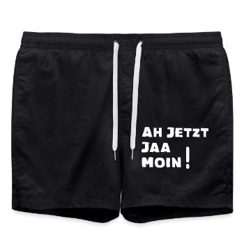 Ah now yes Moin - Swim Trunks - black - Front - AI Model Male 185 light (185cm)