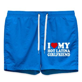 I love my hot latina girlfriend - Swim Trunks - cobalt blue - Front