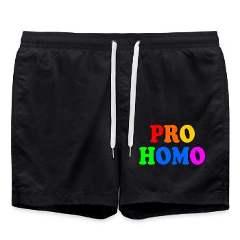 Pro homo - Short de bain - noir - Devant - AI Model Male 185 light (185cm)