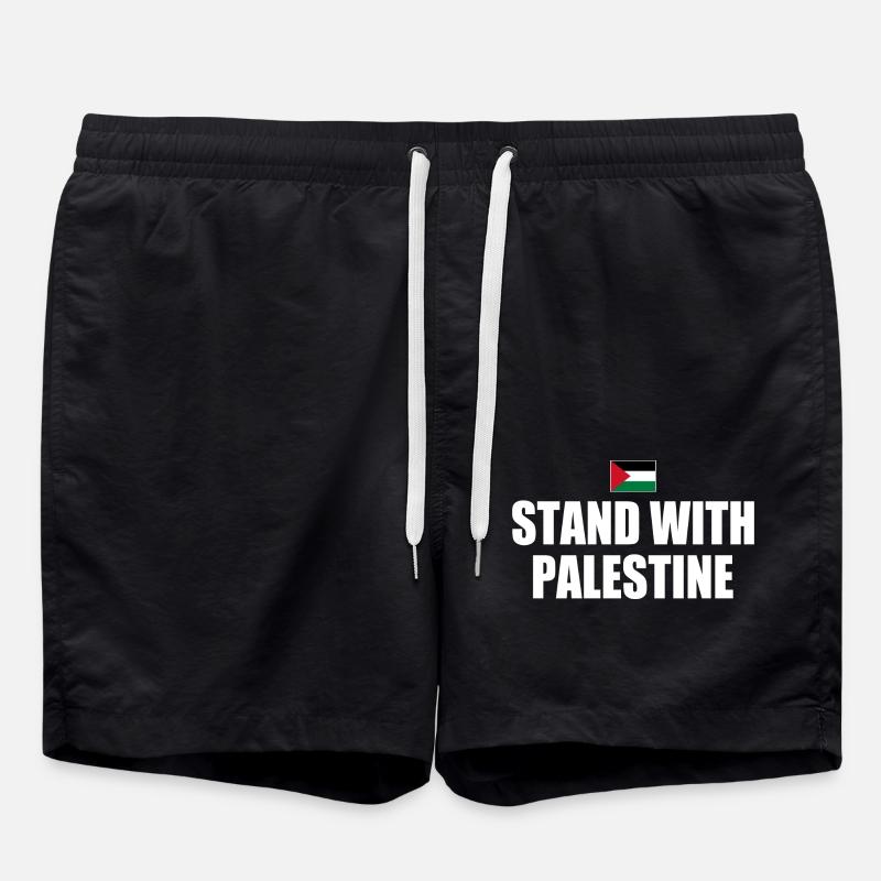 I stand with palestine - Badeshorts - Schwarz
