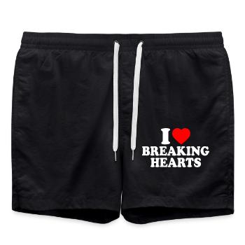 I love breaking hearts - Swim Trunks - black - Front - AI Model Male 185 light (185cm)