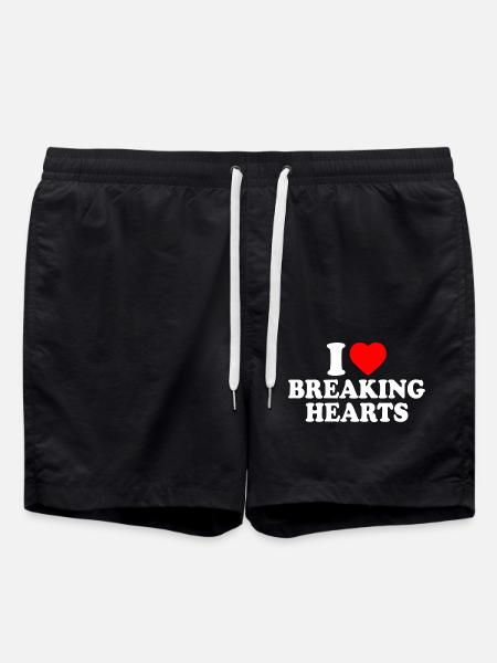 I love breaking hearts - Badeshorts - Schwarz