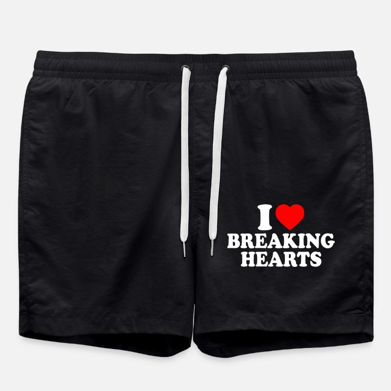 I love breaking hearts - Short de bain - noir