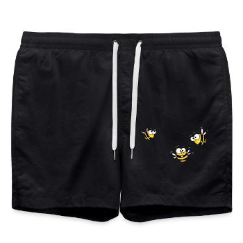 bienen gruppe - Badeshorts - Schwarz - Vorne - AI Model Male 185 light (185cm)