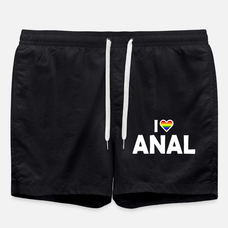 I love anal - Short de bain - noir