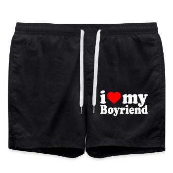 I love my boyfriend - Short de bain - noir - Devant - AI Model Male 185 light (185cm)