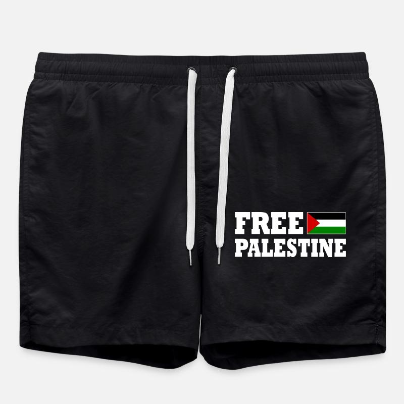 Free palestine - Short de bain - noir
