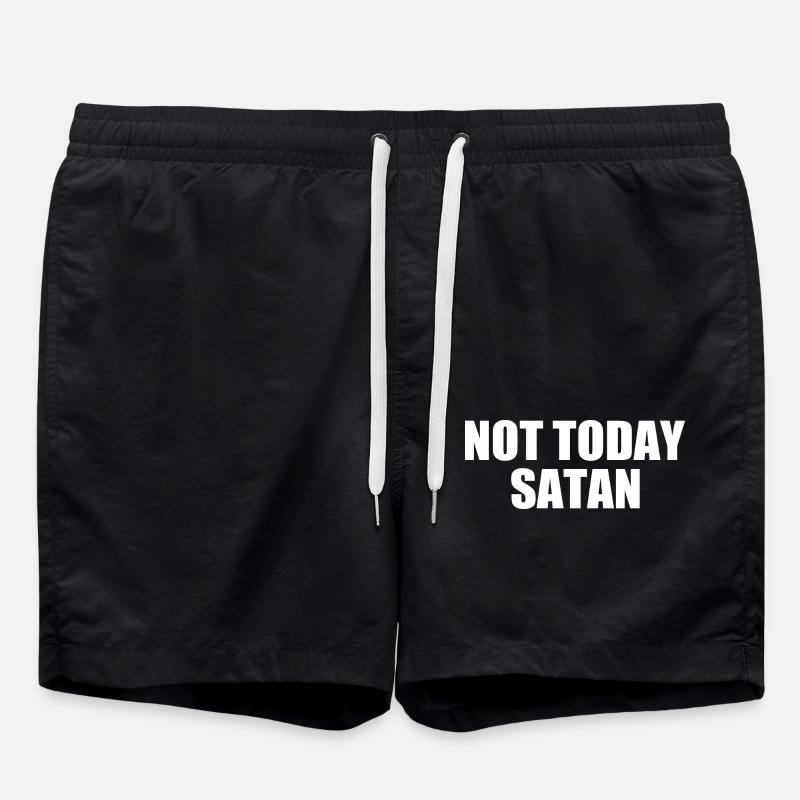 Not today satan - Short de bain - noir