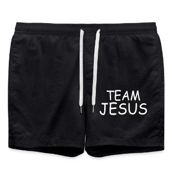 Team jesus - Badeshorts - Schwarz - Vorne - AI Model Male 185 light (185cm)