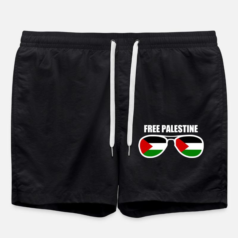 Free palestine - Badeshorts - Schwarz