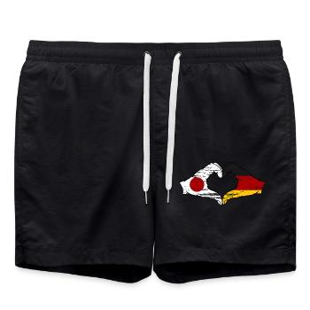 Japon Allemagne Mains Forme Coeur Utilisé - Short de bain - noir - Devant - AI Model Male 185 light (185cm)