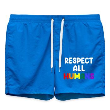Respecter tous les humains - Short de bain - cobalt blue - Devant