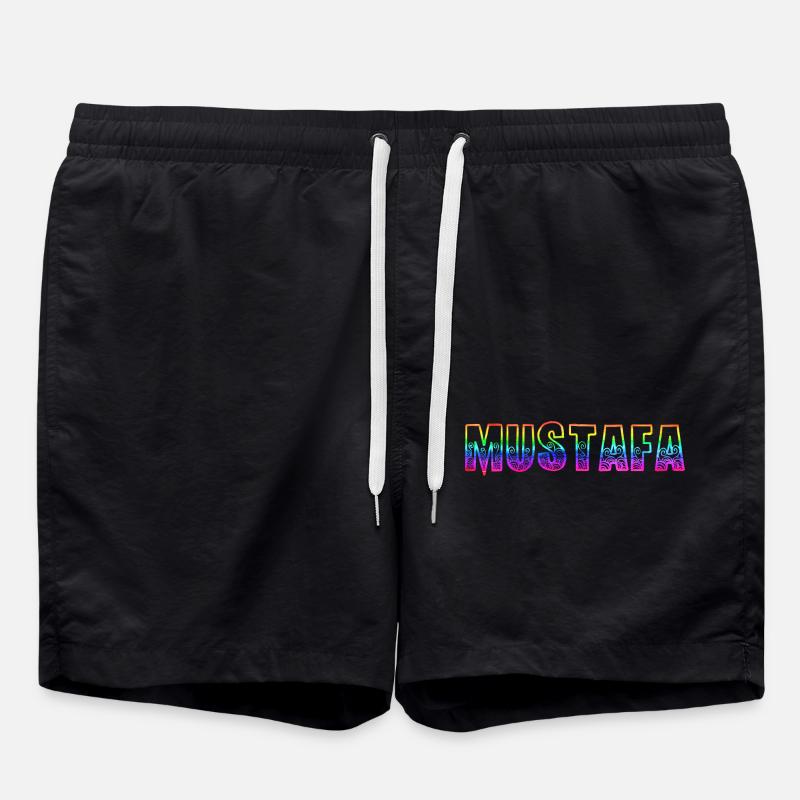 mustafa rs regenbogen - Badeshorts - Schwarz